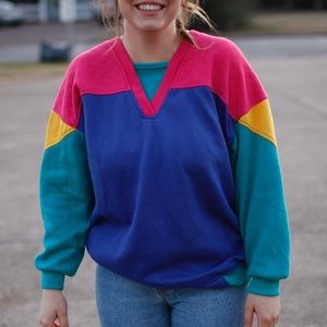 80s Vintage Multi-colored Sweatshirt